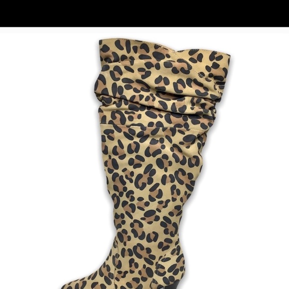 HOT IN HOLLYWOOD knee high slouchy leather boots - Picture 4 of 11